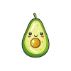 Süße Avocado Illustration