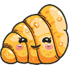Funny Croissant Cartoon
