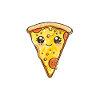 Funny pizza illustration