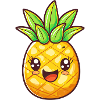 Pineapple with face