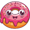 Donut drôle avec visage