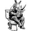 Næsehorn på toilet