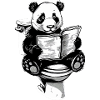 Panda on toilet II