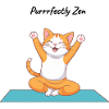 Purrrfectly Zen – Yoga Cat