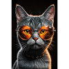 Cat with stylish sunglasses