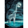 Giraffe im Mondschein