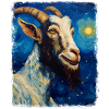 Fauno Satiri Mitologia Romana Capra Notte Stellata