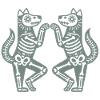 Dancing Skeleton Dogs Halloween