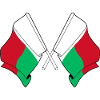 Two flags crossed Madagascar