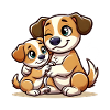 Loving Dog Parent with Child