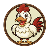 kylling, farverig, kawaii, tegneseriefigur Clipart