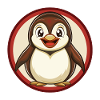 Penguin Colorful Kawaii Cartoon Character Clipart