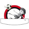 Footballer kicks out of the circle