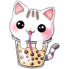 Kawaii Bubble Tea Cat