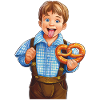 CHILD BOY PRETZEL