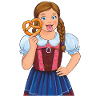 MÄDCHEN DIRNDL BREZEL