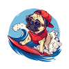 Bulldog Surfing