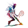 Tennis sport art