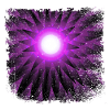 Supernova violet with frayed edge