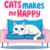 Cats make me happy