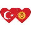 Turkey Kyrgyzstan Flag Heart