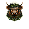 Scottish Highland Cow Rustic