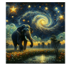 Éléphant de Sumatra Nuit étoilée
