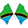 Two flags crossed Tanzania