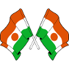 Two flags crossed Niger