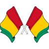 Two flags crossed Guinea