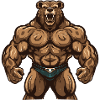 Bear Grizzly Beast Fitness Muscles