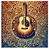 Gitarre mit Noten
