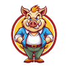 vildsvin sød, sjov, kawaii, tegneserie Clipart, dyr, kæledyr