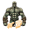 Funny Pun Saying Muscular Zombie