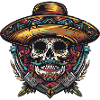 Mexican Skull Sombrero