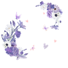 Die lila Blumenbraut