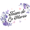 Purple floral bridal team