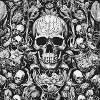 Floral Skull Symphony