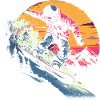 Oldschool Snowboarder