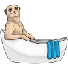 Meerkat Bathing Bathtub