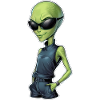 Femme extraterrestre cool
