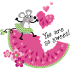 Cute Mouse with Melon