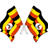 Two flags crossed Uganda