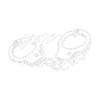Handcuffs - game over - white - hand drawn