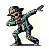 Dabbing Zombie Funny Dabbing Design