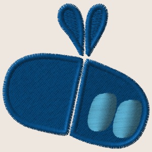 Gestickte Hummel