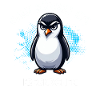 Molto sottile ghiaccio amico pinguino divertente