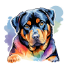 Aquarelles Rottweiler