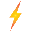 Yellow gradient lightning bolt