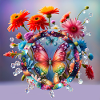 Butterfly and Flowers